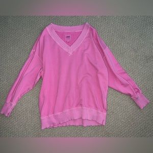 AERIE DOWN-TO-EARTH V-NECK SWEATSHIRT